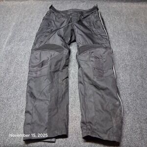 Tourmaster Motorcycle Overpant Size Small 30 - 32 Black Padded Hips and Knees
